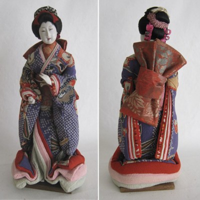 Antique Japanese Woman Costume Doll, Meiji, 10-3/4" Antique Japanese Woman Costume Doll, Meiji, 10-3/4"